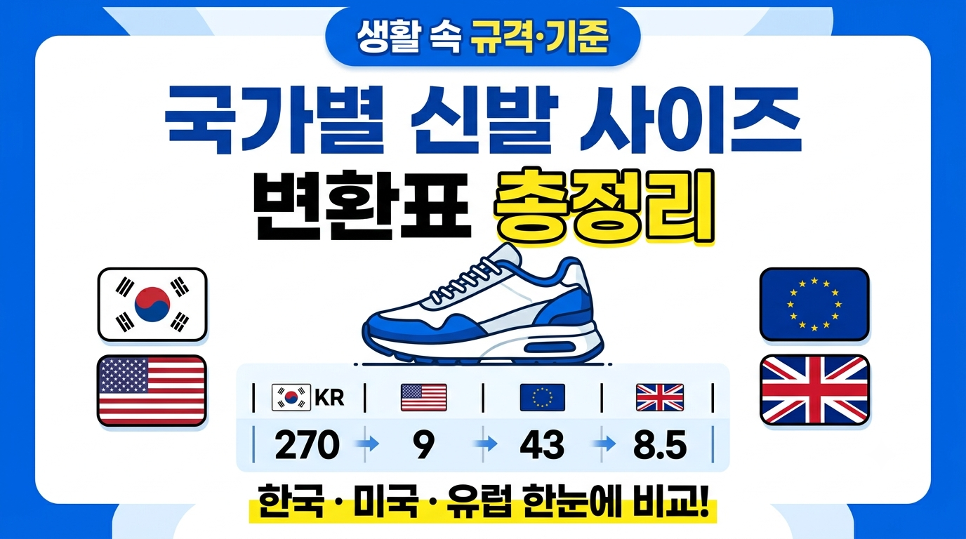 국가별 신발 사이즈 썸네일